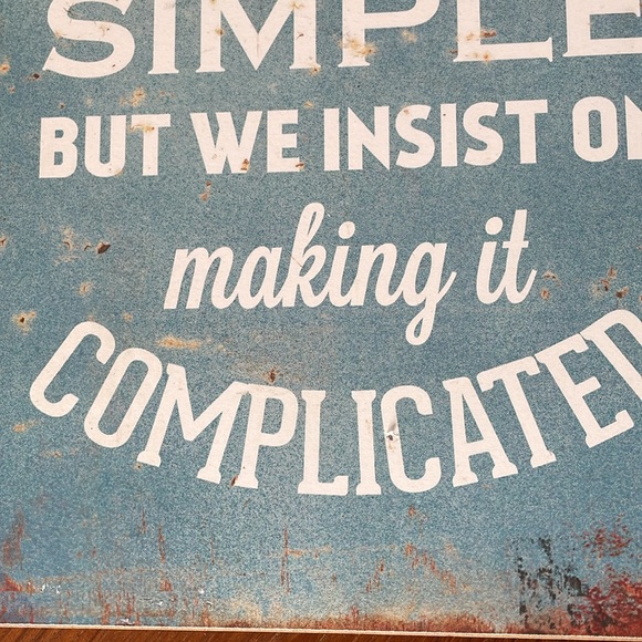 Life is really simple wall plaque cabin office home decor - Picture 8 of 9